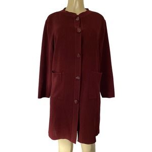 Exclusively Misook Jacket Cardigan Sweater Long Sleeve Coat Textured Bur…